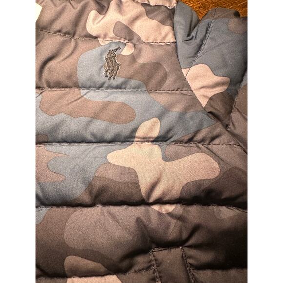 Ralph Lauren Polo blue camouflage puffer jacket infant 12m NWT - Picture 5 of 5
